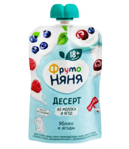 Пюре Фруто Няня Яблоко и ягоды 90г
