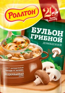 Бульон грибной б/п Роллтон пакет 90г.