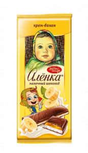 Шоколад молочный Аленка с начинкой крем-банан, 87г