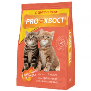 Корм для котят сухой Прохвост в ассорт 350гр