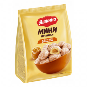 Мини пряники с вареной сгущенкой ТМ Яшкино 300г