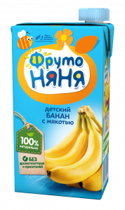 Нектар ФрутоНяня банановый с мякотью с 3 лет 500г