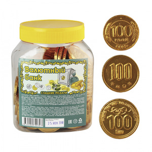 Фигурные монеты шоколадные 5г