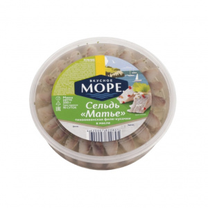 Сельдь филе-кусочки Матье 350г Вкусное Море