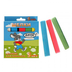 Мелки цветные АЛГЕМ 5шт