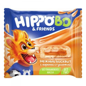 Пирожное бисквитное с вареной сгущенкой HippoBo 32г