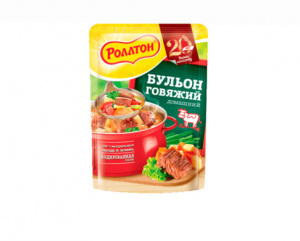 Бульон домашний йодированный говяжий б/п Роллтон пакет 90г