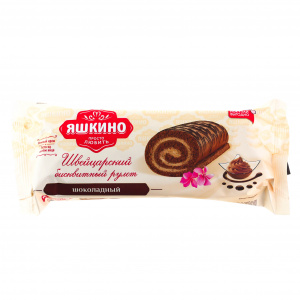 Рулет бисквитный шоколадный Яшкино 200г