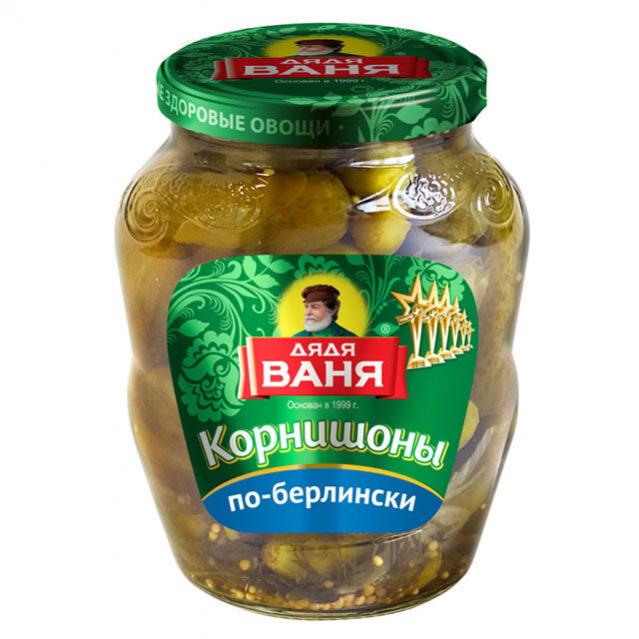 Огурцы Корнишоны по-берлински Дядя Ваня 350гр