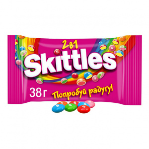 Драже Скитлс фруктово-ягодное 2 в 1 38г