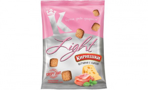 Сухарики Кириешки Лайт хрустящие ветчина с сыром 80г