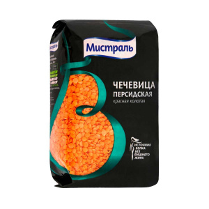 Чечевица Персидская красная колотая Мистраль 450г