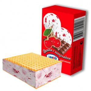 Мороженое Вишня в шоколаде брикет 85гр