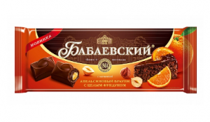Шоколад Бабаевский с нач Апельсиновый брауни и целым фундуком 165гр