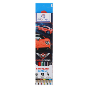 Карандаши цветные  Attomex  шестигранный 6цв для мальчиков