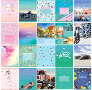 Тетрадь 12л. линия BG микс 1шт