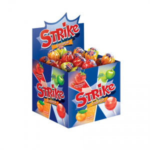 Карамель леденцовая на палочке Страйк ассорти 11,3г