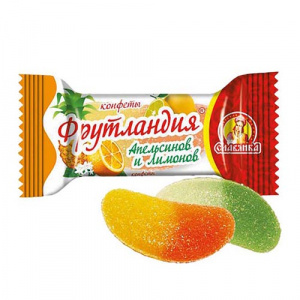 Конфеты Желейные Фрутландия Апельсин и лимон 1кг