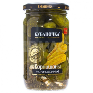 Огурцы Корнишоны маринованные Кубаночка 370мл