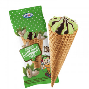 Рожок Большой пломбир Фисташка Иней120г