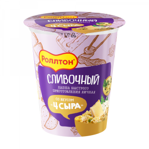 Лапша яичная б/п Горячая порция 4 сыра Роллтон стакан 70г