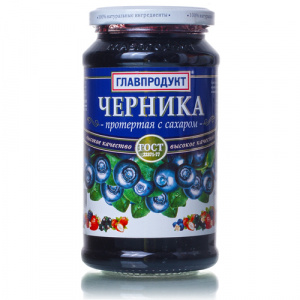 Черника протертая с сахаром Главпродукт 550г