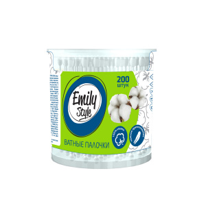 Ватные палочки банка Emily Style, 200 шт.