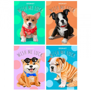 Блокнот Веселые щенки А7 32л 