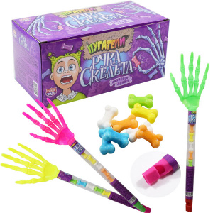 Драже в форме косточки в тубе Рука скелет 4г