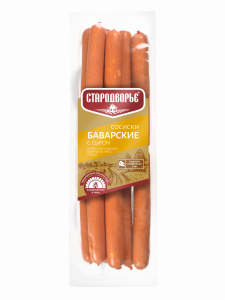 Сосиски Баварские с сыром в/у Стародворье 350г