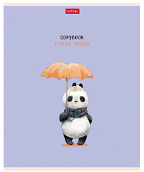 Тетрадь 40л клетка Панда Hatber