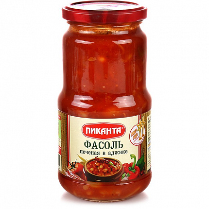 Фасоль печеная в аджике Домашние заготовки 530г