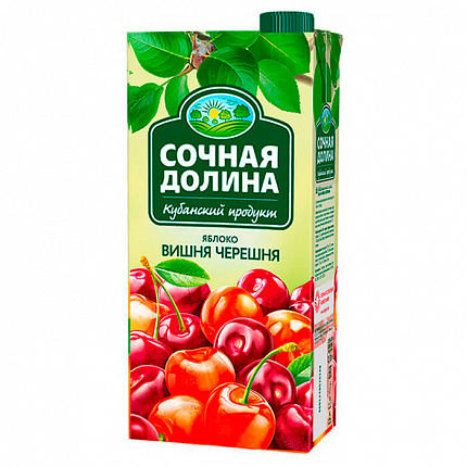 Нектар Сочная Долина яблоко,вишня,черешня 0,95л