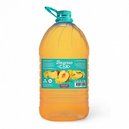 Напиток персиковый Вкусно Сок ПЭТ 5л     018170