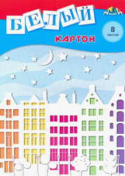 Картон белый А4 5 листов Апплика