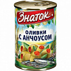 Оливки с анчоусом Знаток 300мл